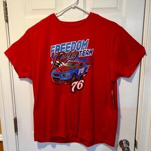 Mens 3X Tee Patriotic Freedom Racing Team 76 - NWT